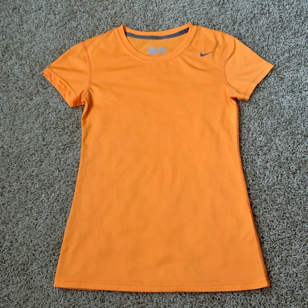 Nike Women’s DRI-FIT Running Shirt, Orange !!